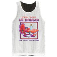 Portal To The Cat Dimension Funny Cat Kitten Lover Mesh Reversible Basketball Jersey Tank