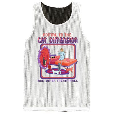 Portal To The Cat Dimension Funny Cat Kitten Lover Mesh Reversible Basketball Jersey Tank