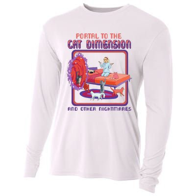 Portal To The Cat Dimension Funny Cat Kitten Lover Cooling Performance Long Sleeve Crew