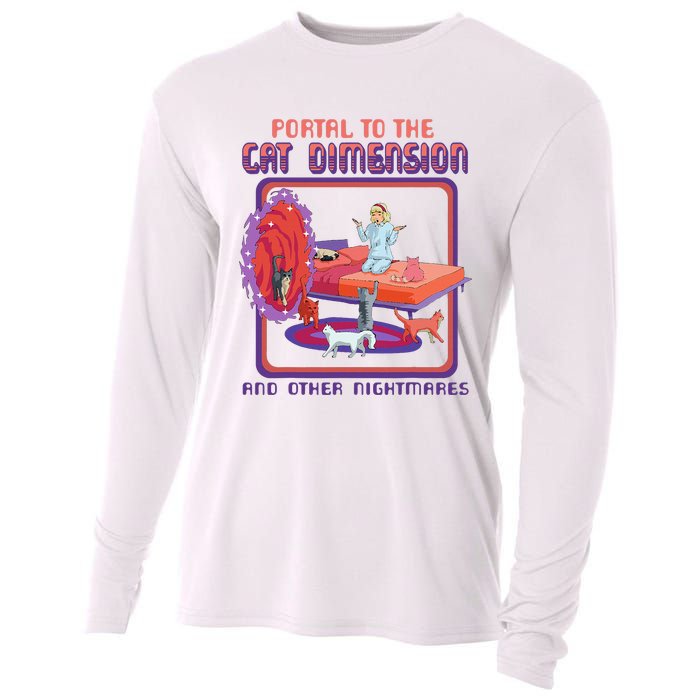 Portal To The Cat Dimension Funny Cat Kitten Lover Cooling Performance Long Sleeve Crew