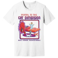 Portal To The Cat Dimension Funny Cat Kitten Lover Premium T-Shirt