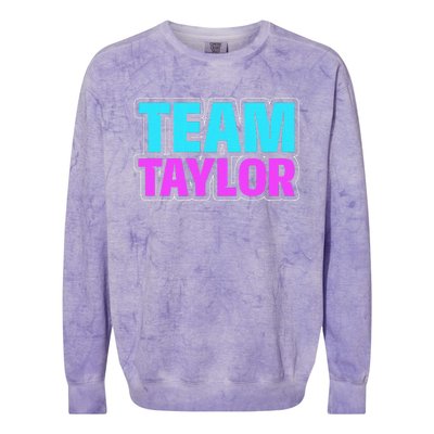 Personalized Team Taylor Family Name Colorblast Crewneck Sweatshirt