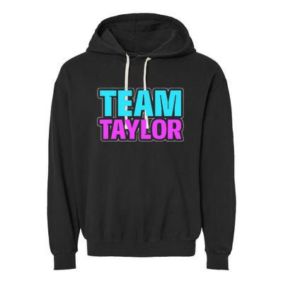 Personalized Team Taylor Family Name Garment-Dyed Fleece Hoodie