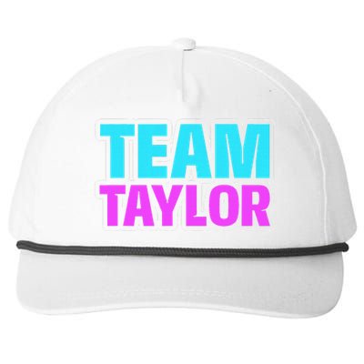 Personalized Team Taylor Family Name Snapback Five-Panel Rope Hat