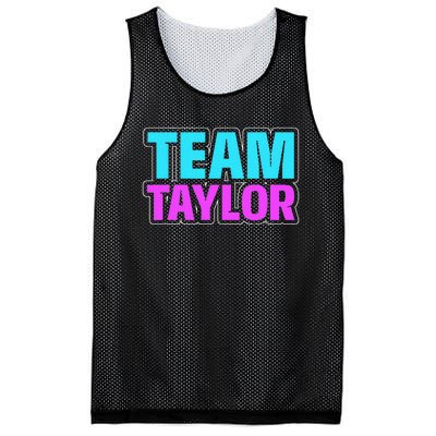 Personalized Team Taylor Family Name Mesh Reversible Basketball Jersey Tank