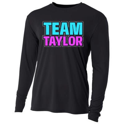 Personalized Team Taylor Family Name Cooling Performance Long Sleeve Crew