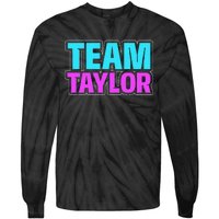 Personalized Team Taylor Family Name Tie-Dye Long Sleeve Shirt