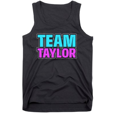 Personalized Team Taylor Family Name Tank Top