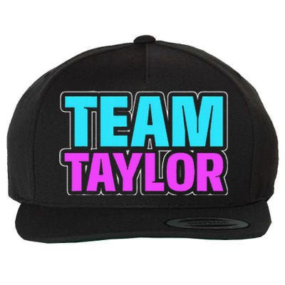 Personalized Team Taylor Family Name Wool Snapback Cap