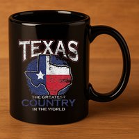 Proud Texan Texas 11oz C Handle Ceramic Mug