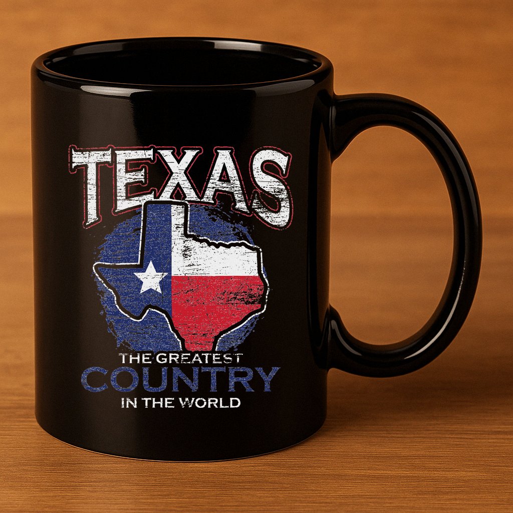 Proud Texan Texas 11oz C Handle Ceramic Mug