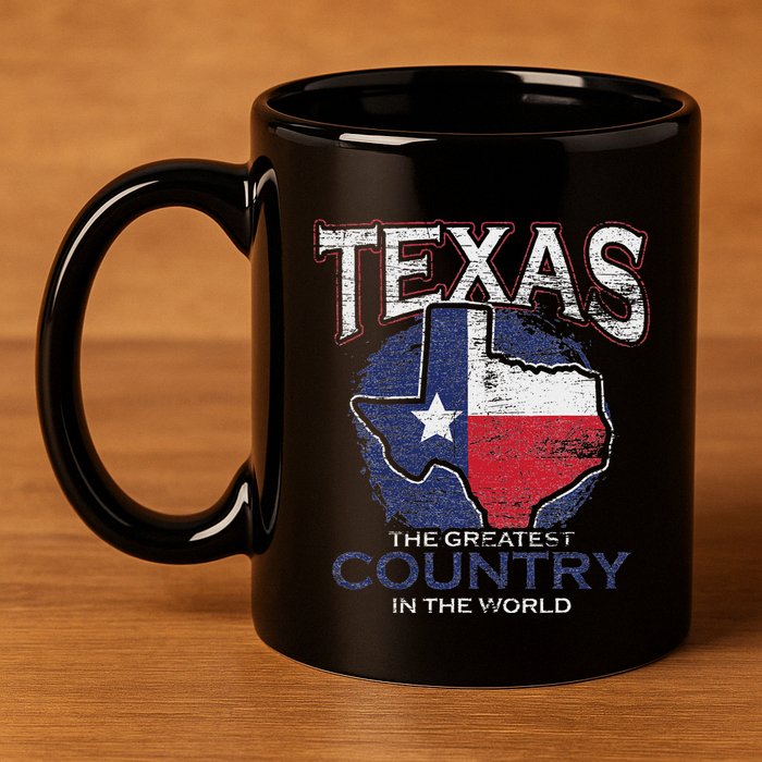 Proud Texan Texas 11oz C Handle Ceramic Mug