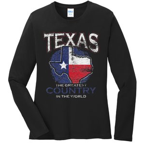 Proud Texan Texas Ladies Long Sleeve Shirt