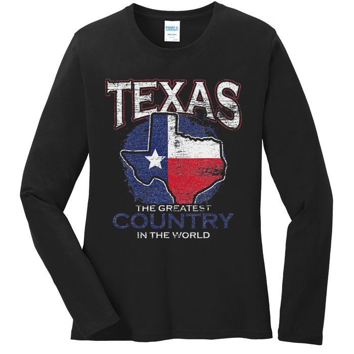 Proud Texan Texas Ladies Long Sleeve Shirt