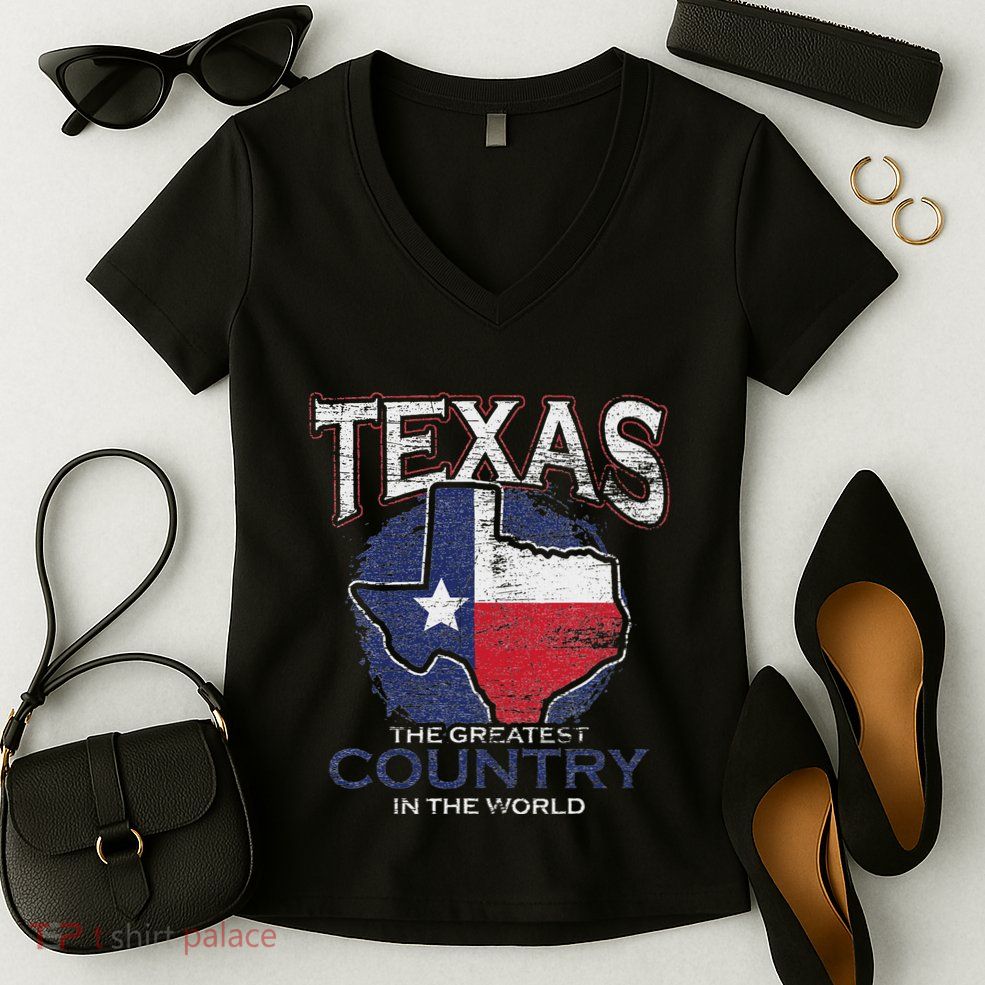 Proud Texan Texas Women's V-Neck T-Shirt