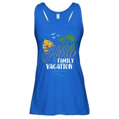 Palm Trees Tropical Summer Vacation Hola Family Vacation Gift Ladies Essential Flowy Tank