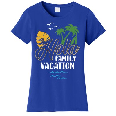 Palm Trees Tropical Summer Vacation Hola Family Vacation Gift Women's T-Shirt