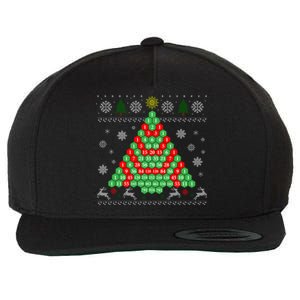 Pascals Triangle Ugly Ugly Christmas Tree Gift Wool Snapback Cap