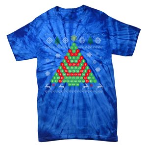 Pascals Triangle Ugly Ugly Christmas Tree Gift Tie-Dye T-Shirt