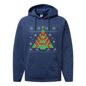 Pascals Triangle Ugly Ugly Christmas Tree Gift Performance Fleece Hoodie