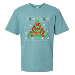 Pascals Triangle Ugly Ugly Christmas Tree Gift Sueded Cloud Jersey T-Shirt