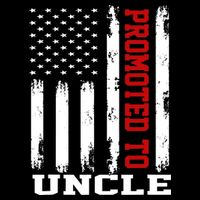 Promoted To Uncle Vintage Flag Soon To Be Uncle Fathers Day T-Shirt