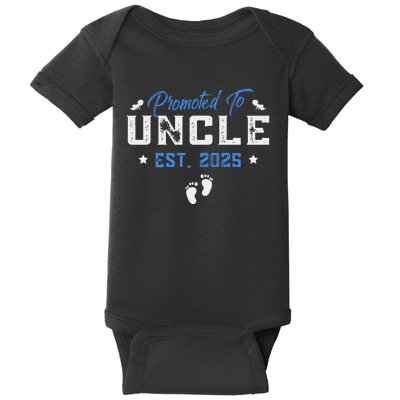 Promoted To Uncle 2025 Present For First Time New Uncle Baby Bodysuit