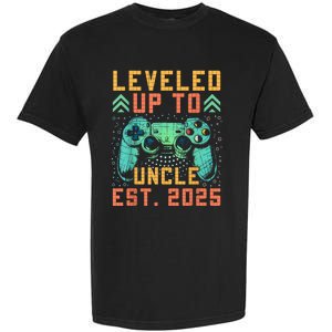 Promoted To Uncle 2025 Leveled Up To Uncle Est 2025 Gaming Garment-Dyed Heavyweight T-Shirt