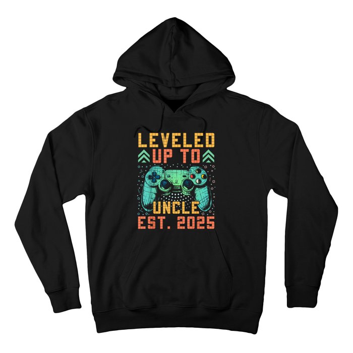 Promoted To Uncle 2025 Leveled Up To Uncle Est 2025 Gaming Hoodie