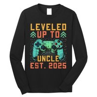 Promoted To Uncle 2025 Leveled Up To Uncle Est 2025 Gaming Long Sleeve Shirt