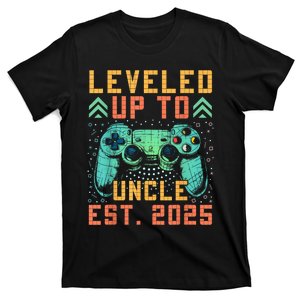 Promoted To Uncle 2025 Leveled Up To Uncle Est 2025 Gaming T-Shirt