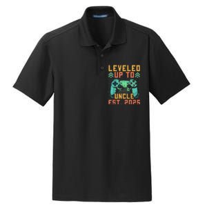 Promoted To Uncle 2025 Leveled Up To Uncle Est 2025 Gaming Dry Zone Grid Polo