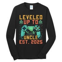 Promoted To Uncle 2025 Leveled Up To Uncle Est 2025 Gaming Tall Long Sleeve T-Shirt