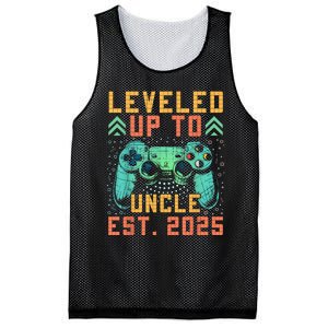 Promoted To Uncle 2025 Leveled Up To Uncle Est 2025 Gaming Mesh Reversible Basketball Jersey Tank