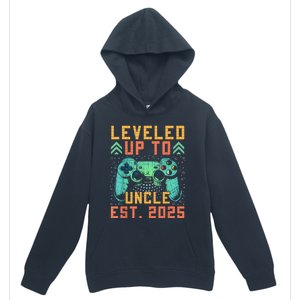 Promoted To Uncle 2025 Leveled Up To Uncle Est 2025 Gaming Urban Pullover Hoodie