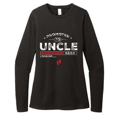 Promoted To Uncle Est 2024 Loading Soon To Be Dad Uncle Womens CVC Long Sleeve Shirt