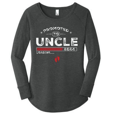 Promoted To Uncle Est 2024 Loading Soon To Be Dad Uncle Women's Perfect Tri Tunic Long Sleeve Shirt