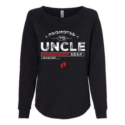 Promoted To Uncle Est 2024 Loading Soon To Be Dad Uncle Womens California Wash Sweatshirt