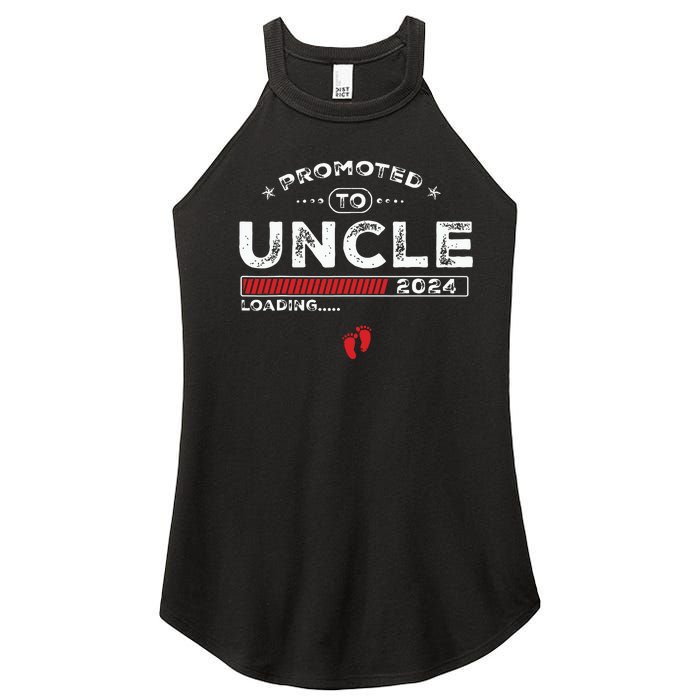 Promoted To Uncle Est 2024 Loading Soon To Be Dad Uncle Women's Perfect Tri Rocker Tank