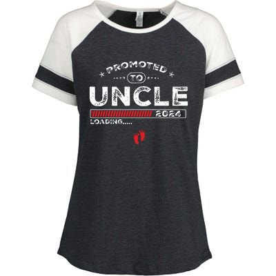 Promoted To Uncle Est 2024 Loading Soon To Be Dad Uncle Enza Ladies Jersey Colorblock Tee