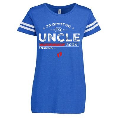 Promoted To Uncle Est 2024 Loading Soon To Be Dad Uncle Enza Ladies Jersey Football T-Shirt