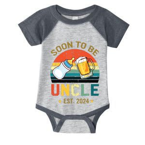 Promoted To Uncle Est 2024 Pregnancy Soon To Be Uncle Infant Baby Jersey Bodysuit