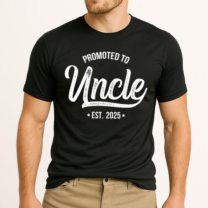 Promoted To Uncle 2025 New Uncle Announcement Uncle Est 2025 Cooling Performance Crew T-Shirt