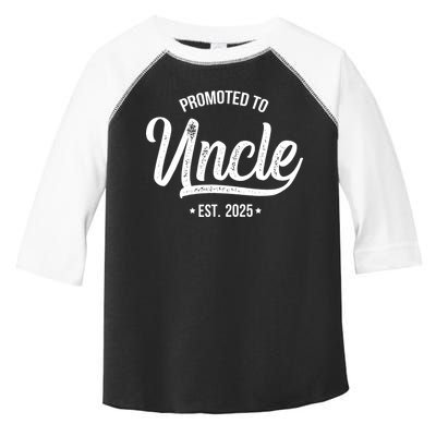 Promoted To Uncle 2025 New Uncle Announcement Uncle Est 2025 Toddler Fine Jersey T-Shirt