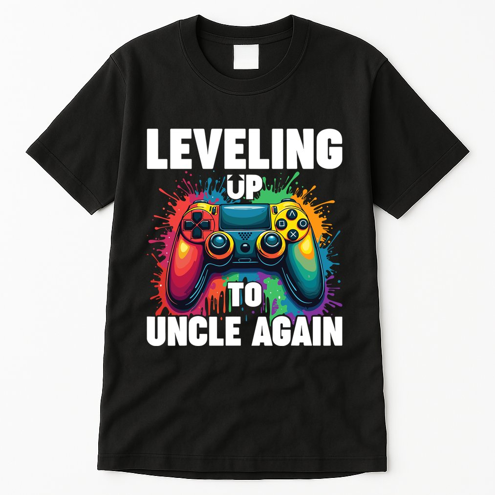 Promoted To Uncle Gender Reveal Leveling Up To Uncle Again Tall T-Shirt