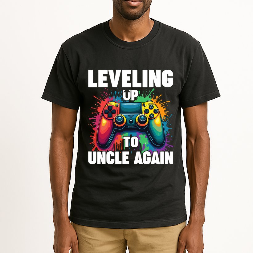 Promoted To Uncle Gender Reveal Leveling Up To Uncle Again Tall T-Shirt