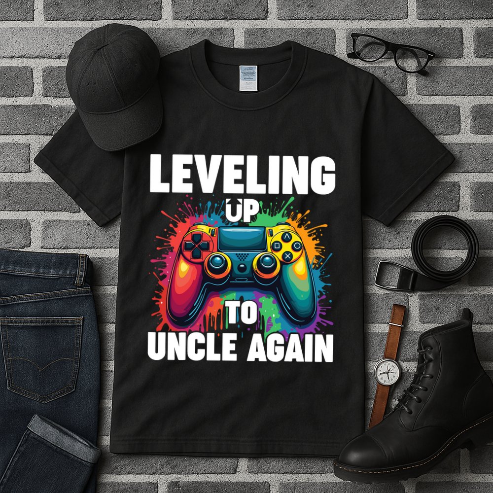 Promoted To Uncle Gender Reveal Leveling Up To Uncle Again Tall T-Shirt