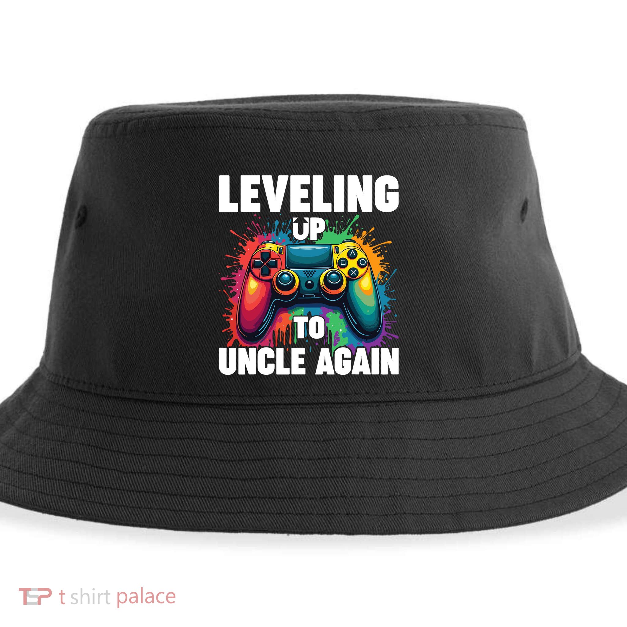 Promoted To Uncle Gender Reveal Leveling Up To Uncle Again Sustainable Bucket Hat