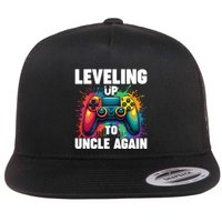 Promoted To Uncle Gender Reveal Leveling Up To Uncle Again Flat Bill Trucker Hat