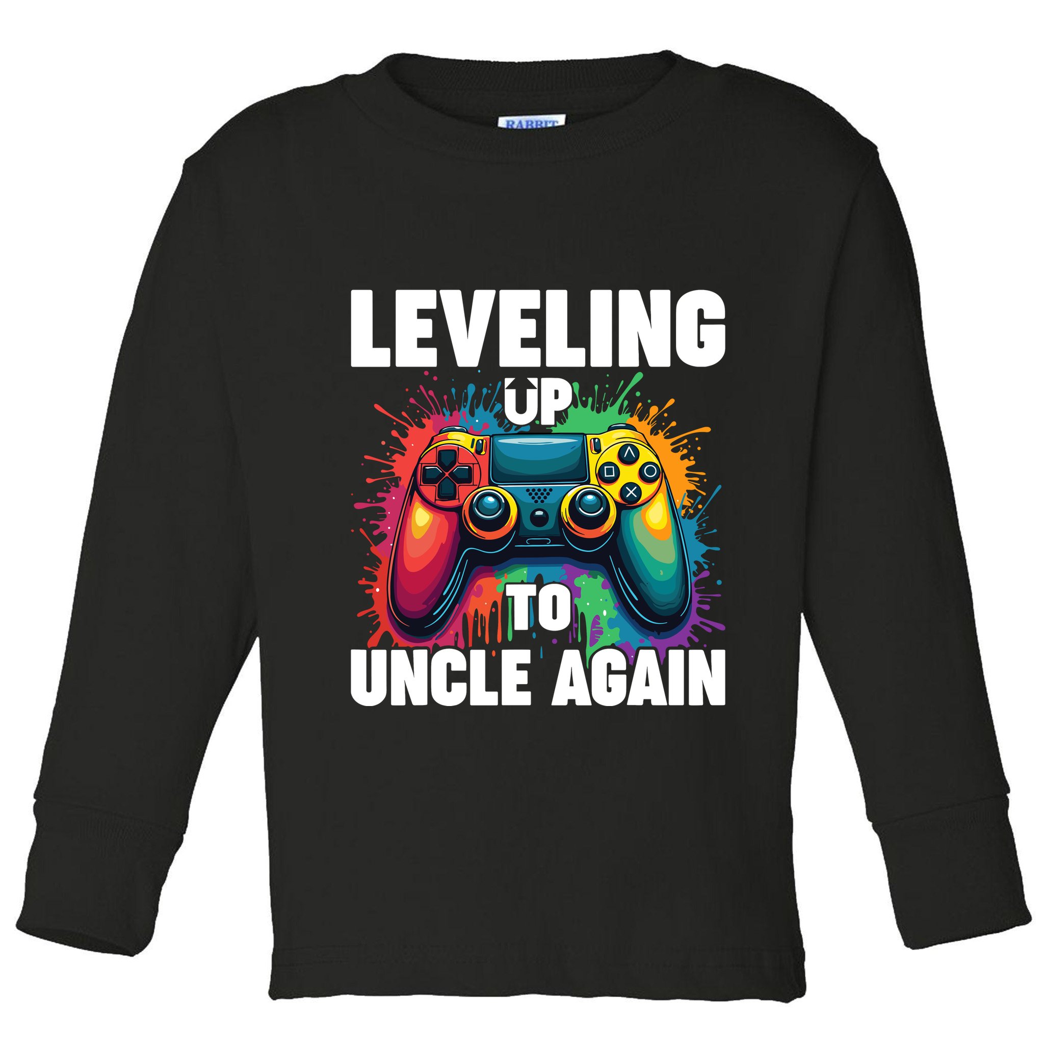 Promoted To Uncle Gender Reveal Leveling Up To Uncle Again Toddler Long Sleeve Shirt